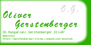 oliver gerstenberger business card
